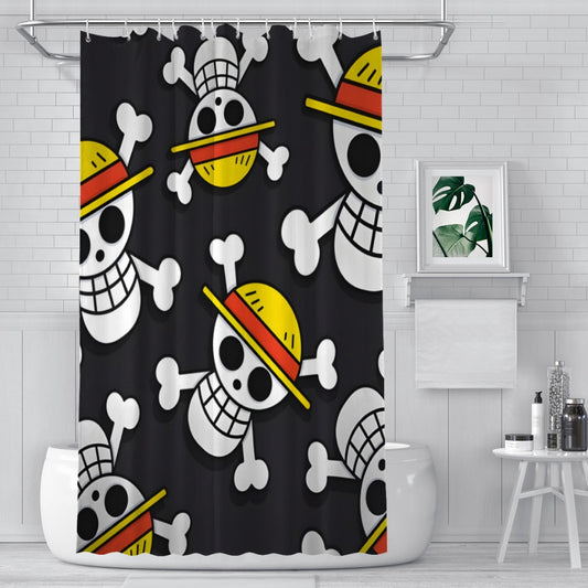 One Piece Bathroom Shower Curtain