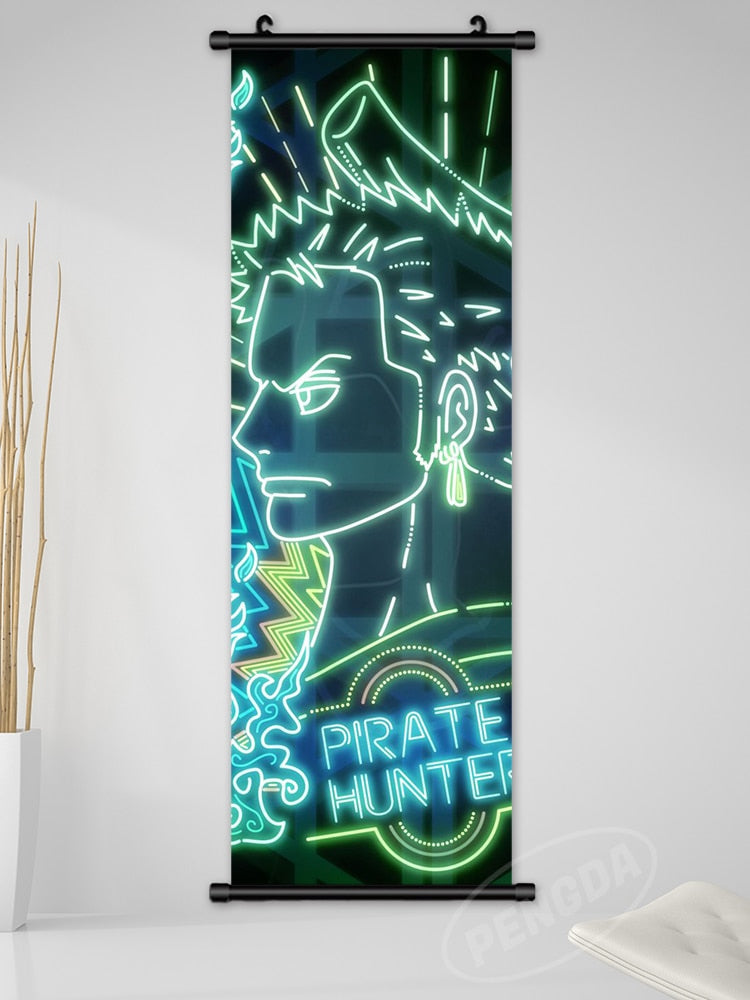 One Piece LED Style Scroll Poster slgh-One Piece-9 25x75cm