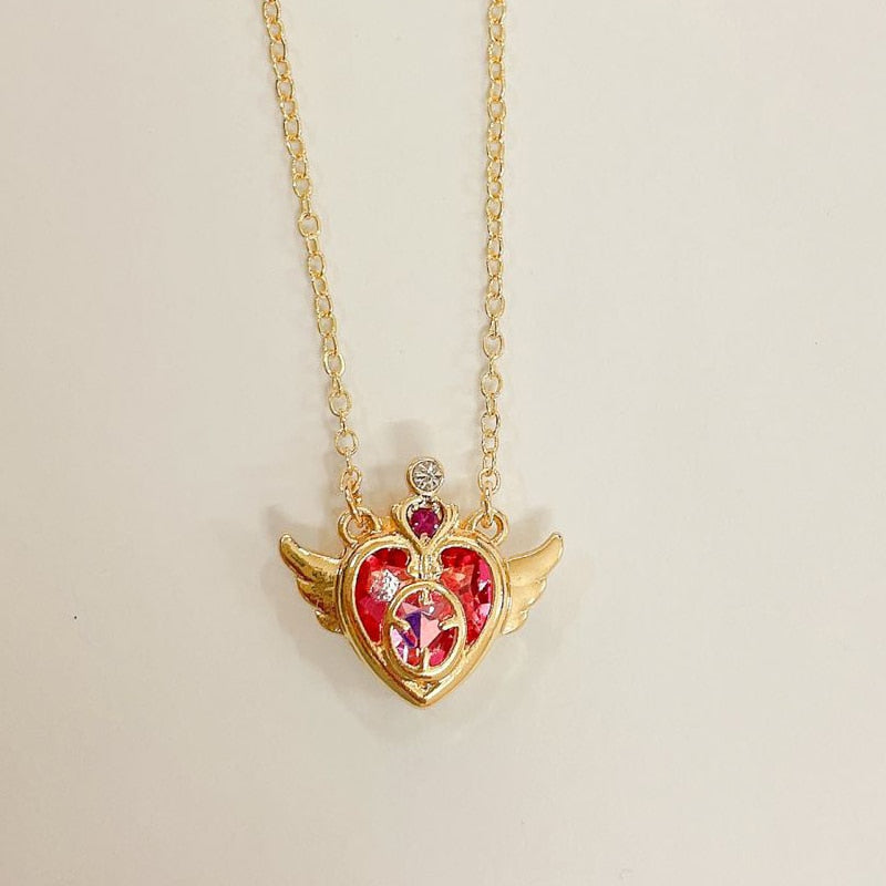 Sailor Moon Emblem Necklace wing heart 45cm