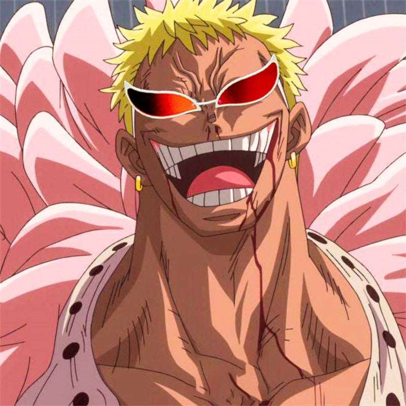 Anime Character Donquixote Doflamingo with Glasses Accessories