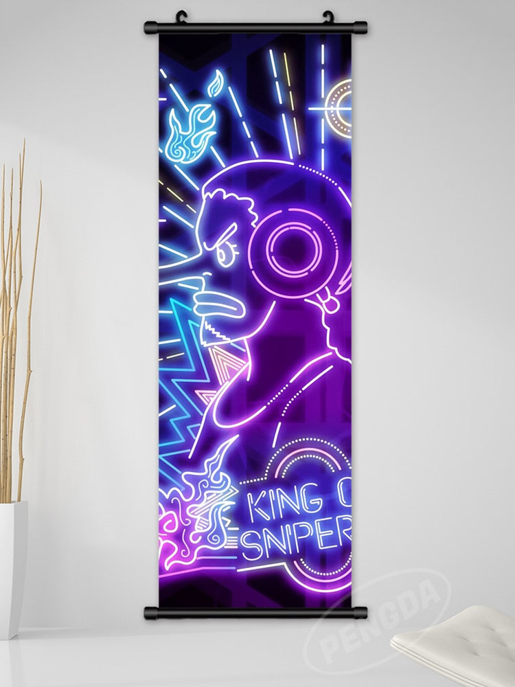 One Piece LED Style Scroll Poster slgh-One Piece-3 25x75cm