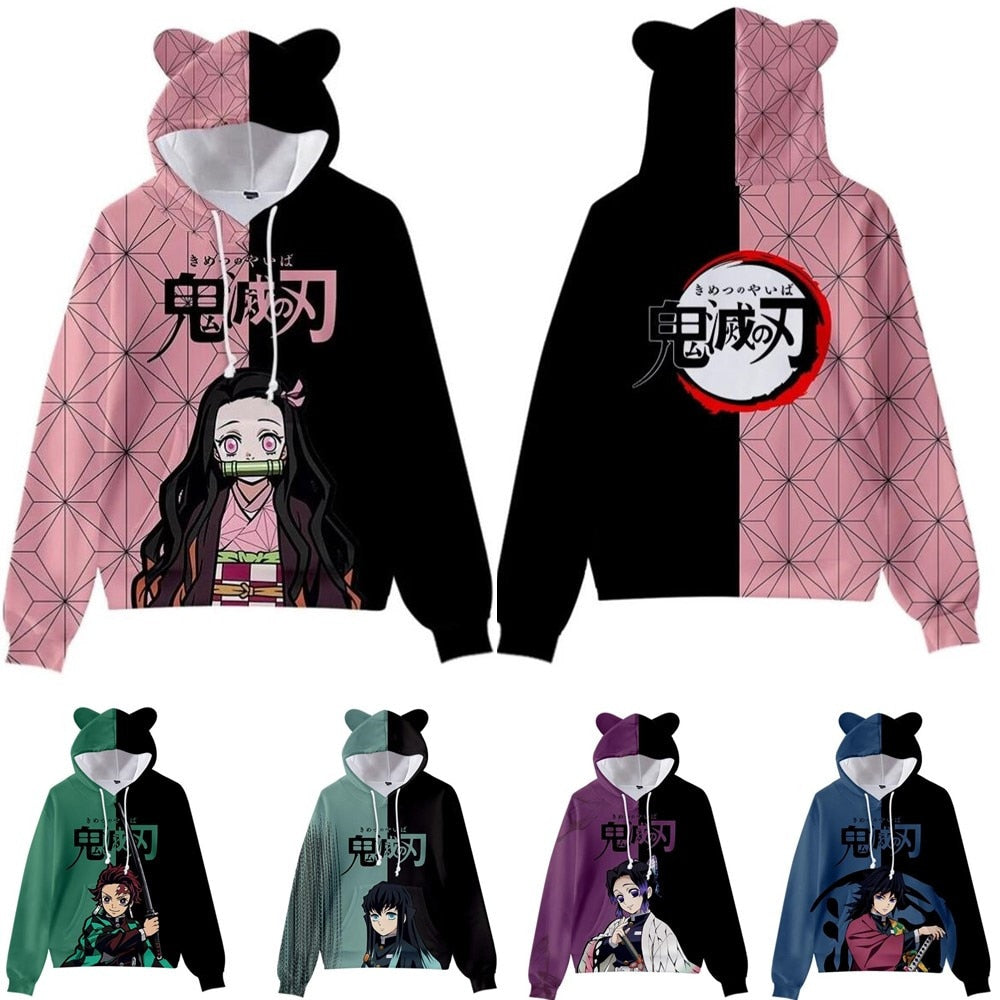 Demon Slayer Cat Ears Hoodie Anime Hoodie – OTAKUSTORE