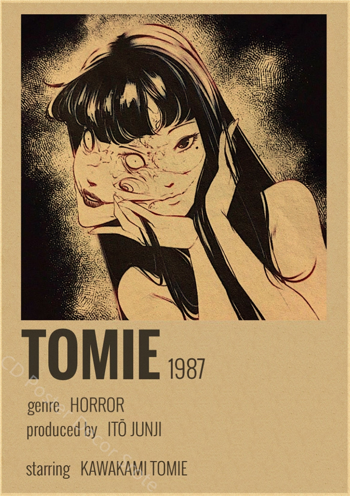 Horror Anime Tomie Retro Poster 3