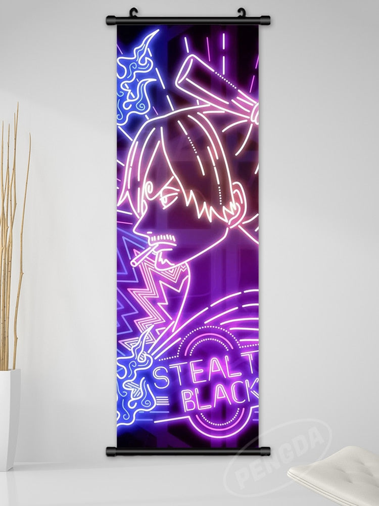 One Piece LED Style Scroll Poster slgh-One Piece-8 25x75cm
