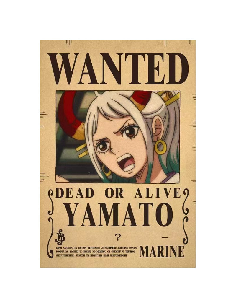 One piece poster Wanted billion berry's One Piece 4
