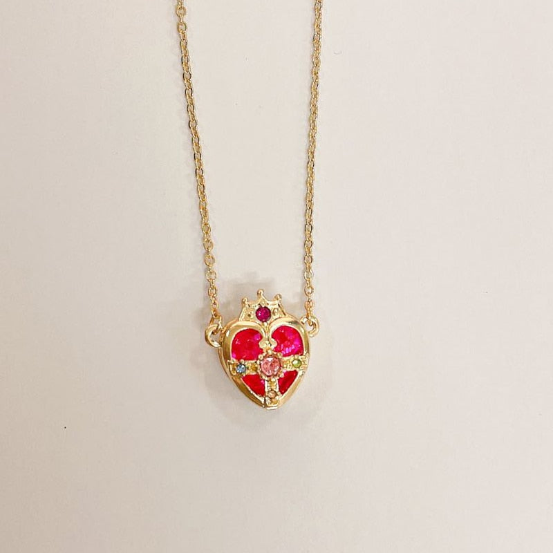 Sailor Moon Emblem Necklace cross heart 45cm