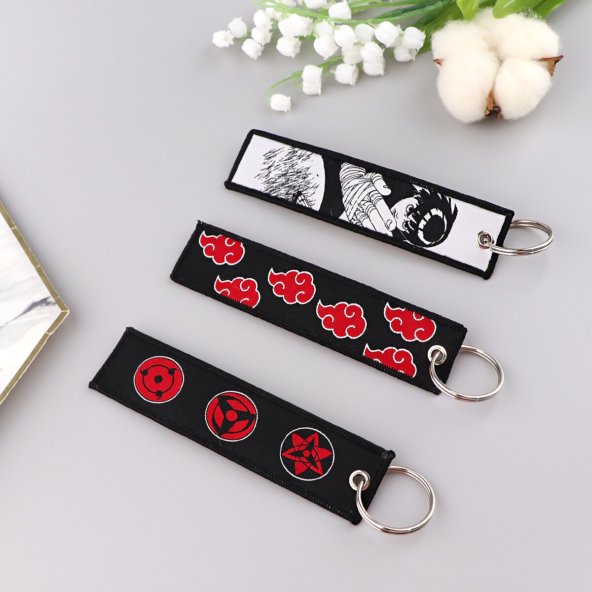 Naruto Embroidered Keychain Key Ring
