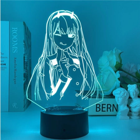 Zero Two Night Light Lamp 17 16 color with remote