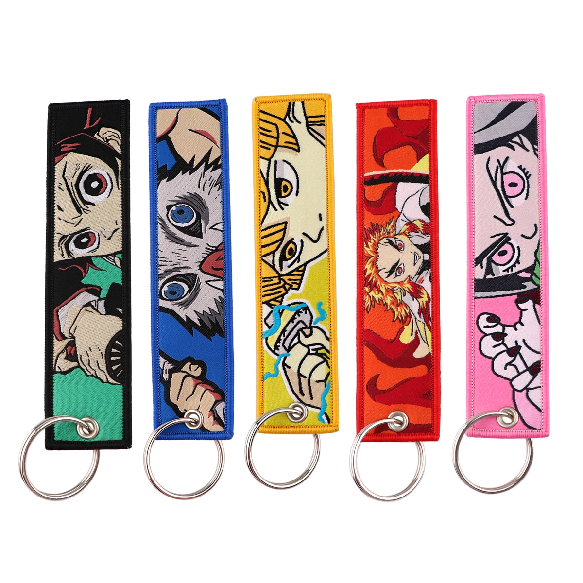 Anime Embroidery Keychain Key Ring