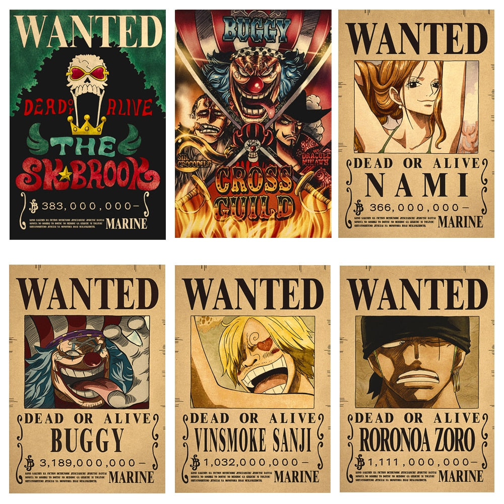 One piece poster Wanted billion berry's