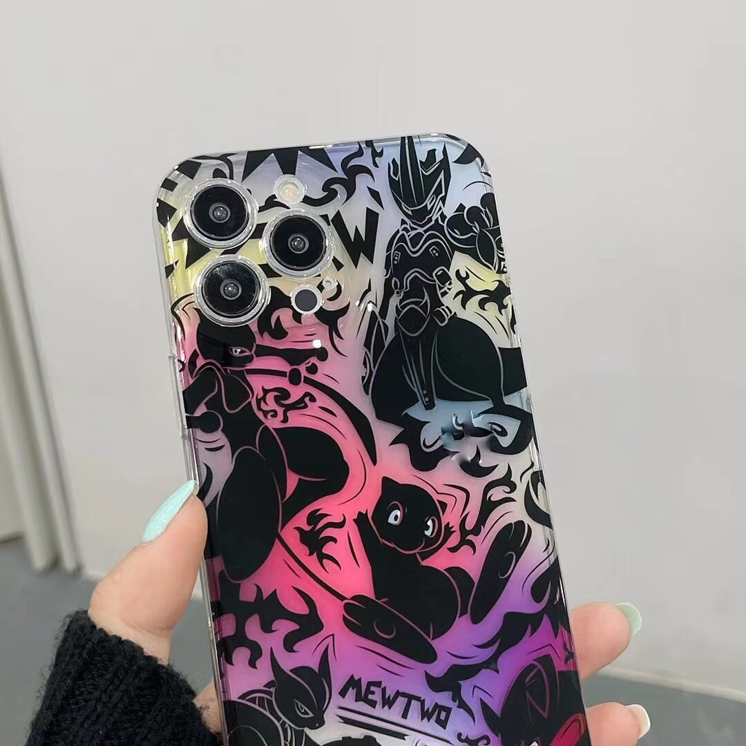 Mewtwos Laser Gradient Iphone Case