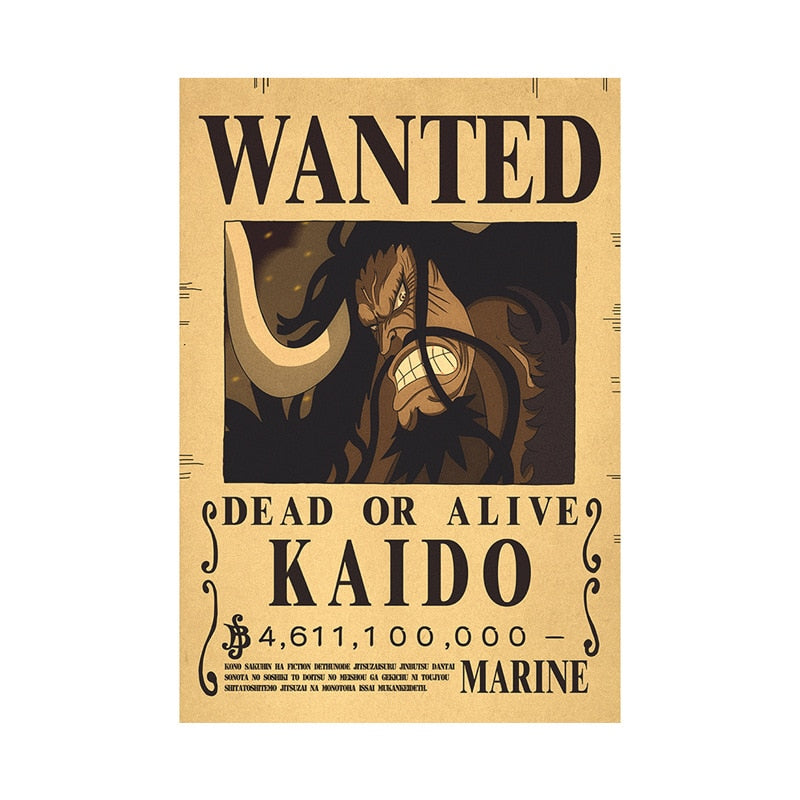 One piece poster Wanted billion berry's One Piece 25