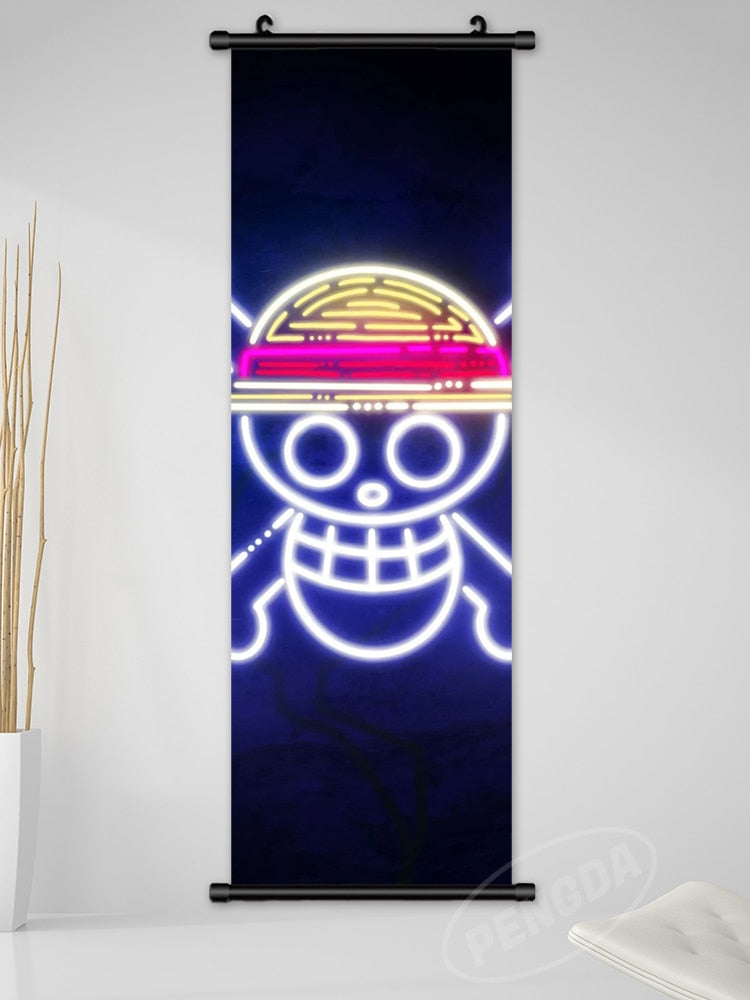 One Piece LED Style Scroll Poster slgh-One Piece-15 25x75cm