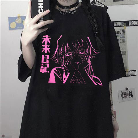 Anime Print Oversized T-shirt