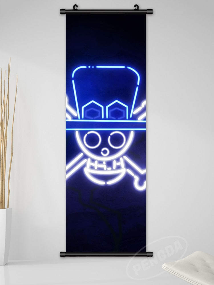 One Piece LED Style Scroll Poster slgh-One Piece-16 25x75cm