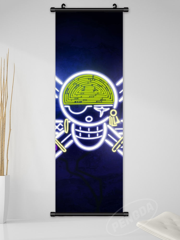 One Piece LED Style Scroll Poster slgh-One Piece-18 25x75cm