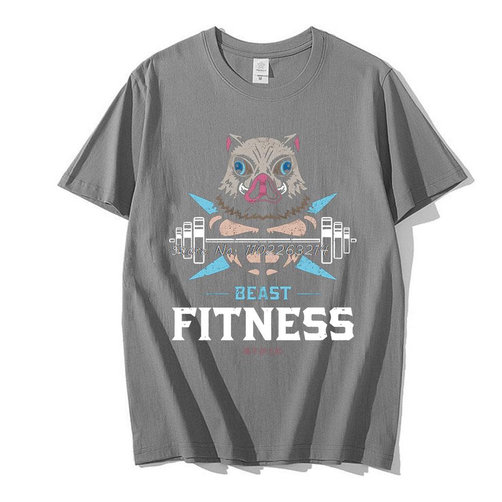 Inosuke Gym fitness Demon Slayer T-shirt Dark Grey