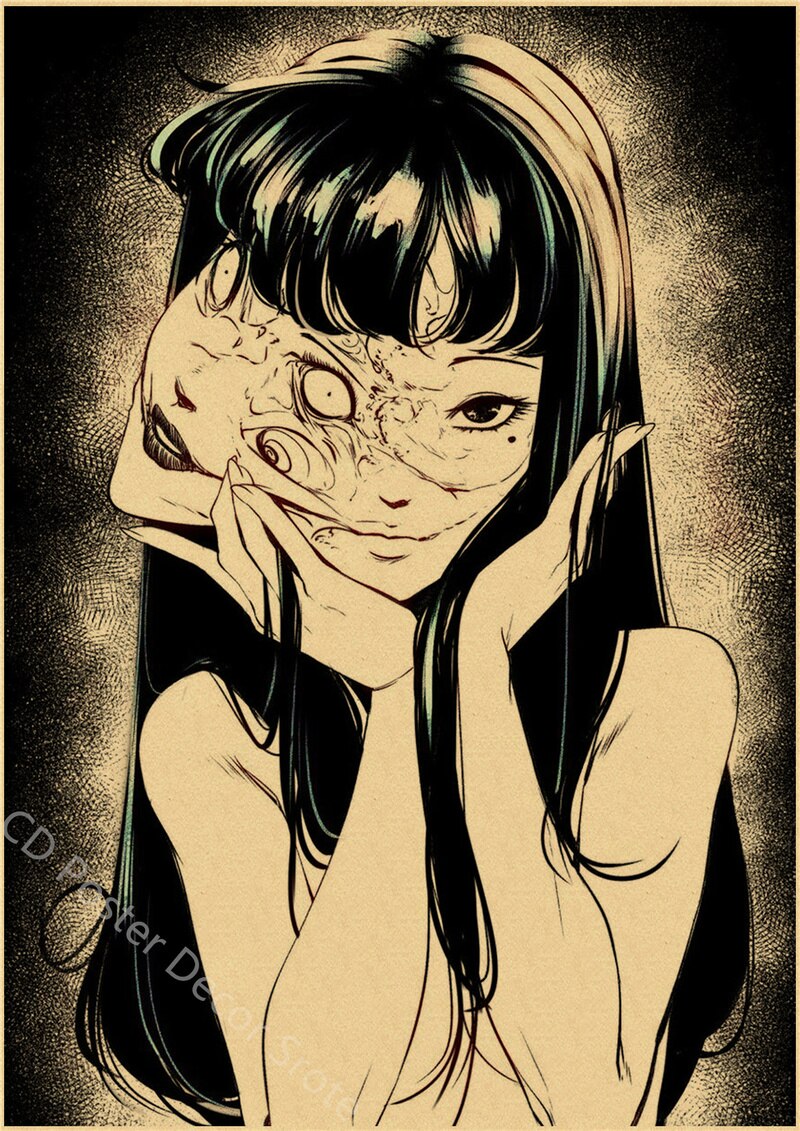 Horror Anime Tomie Retro Poster