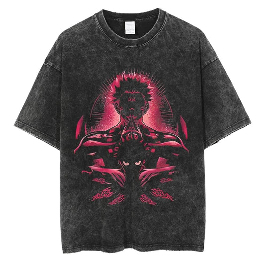 Jujutsu Kaisen Washed Vintage Style T Shirt